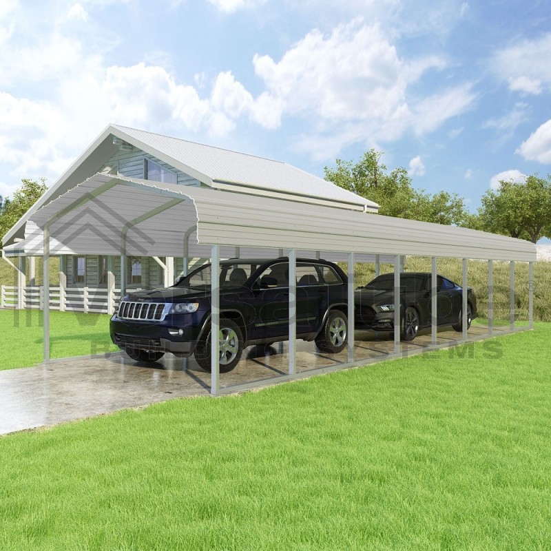 VersaTube 12x38x7 Slip Fit DIY Steel Carport Kit (CM012380070)
