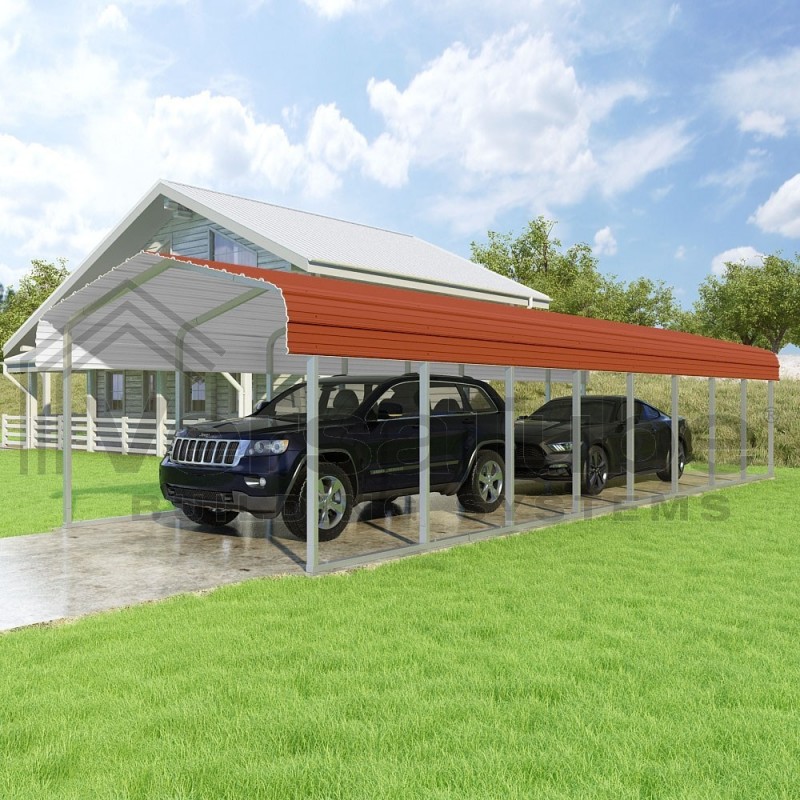 VersaTube 12x38x7 Slip Fit DIY Steel Carport Kit (CM012380070)