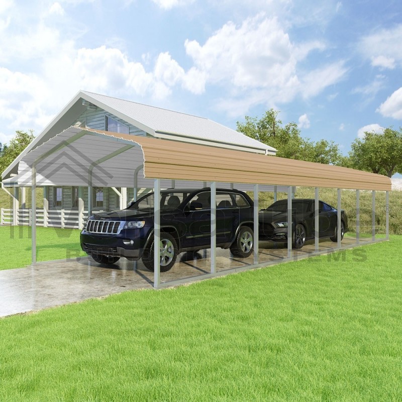 VersaTube 12x38x7 Slip Fit DIY Steel Carport Kit (CM012380070)