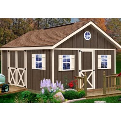 Fairview 12x16 Wood Storage Shed Kit - ALL Pre-Cut (fairview_1216)