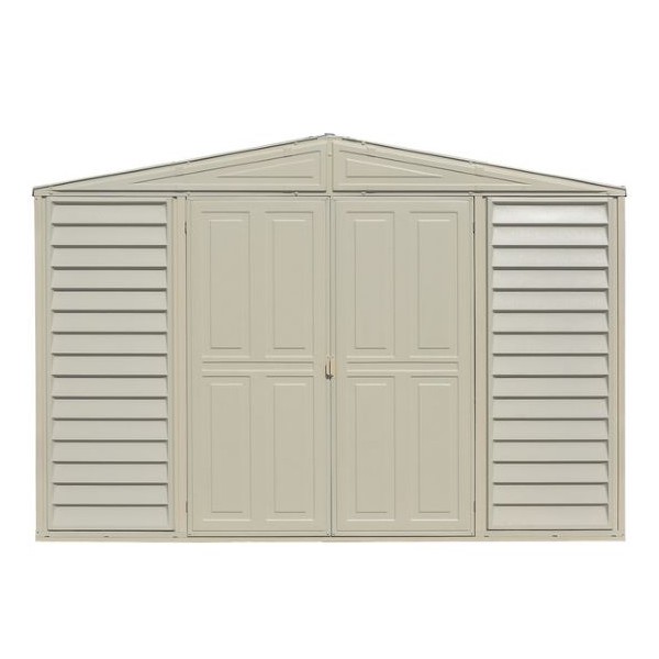 duramax 10.5x5 woodbridge vinyl shed w/ foundation 00283