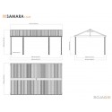 Sojag Samara 50G 12x20 Steel Carport Kit (500-9165838)