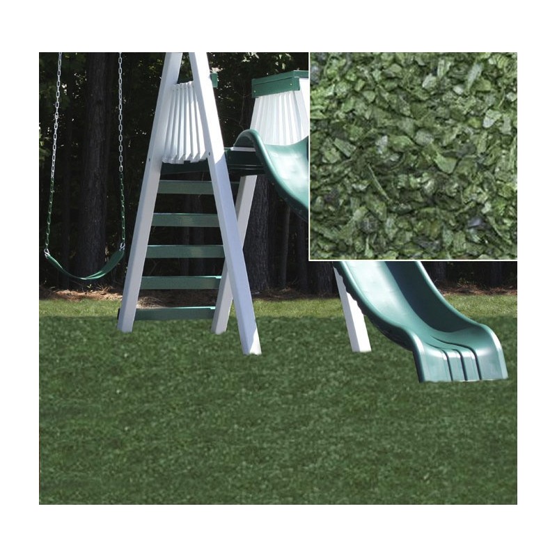 KidWise Playground Recycled Rubber Mulch - Forest Green (KW-GRM-2000)