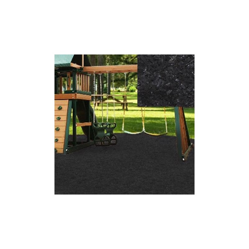 KidWise Playground Recycled Rubber Mulch - Black (KW-BLK-2000)