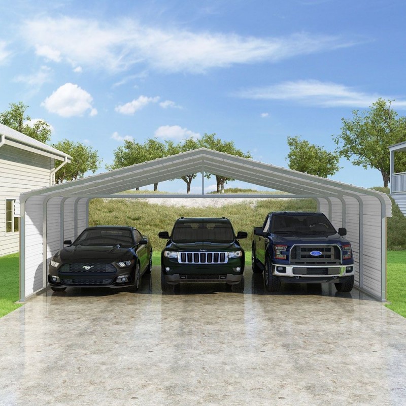 VersaTube 2-Sided 24x20x7 Classic Steel Carport Kit (CM324200070-NS0009)