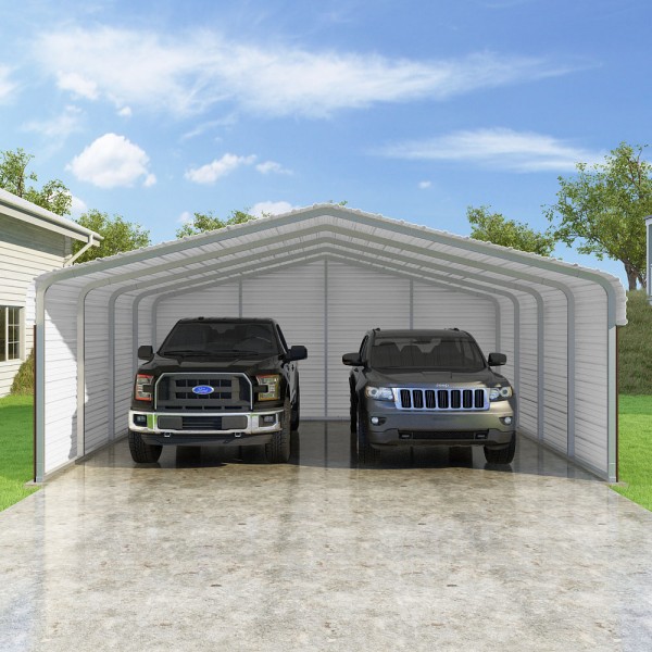Versatube 3 Sided 20x20x7 Classic Steel Carport Kit