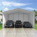 Versatube 3-Sided 24x20x12 Classic Steel Carport Kit (C3E324200120)