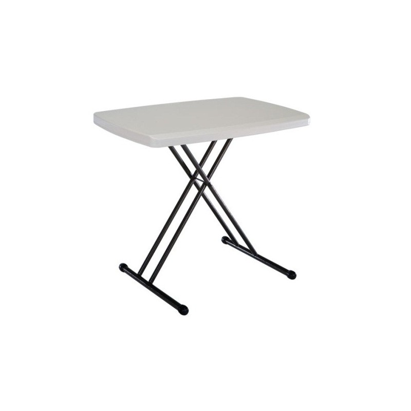 Lifetime 30 x 20 in. Personal Adjustable Height Folding Table (Almond) 28240