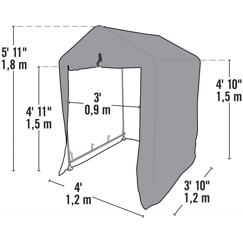 ShelterLogic Garden Shed - Green (70388)