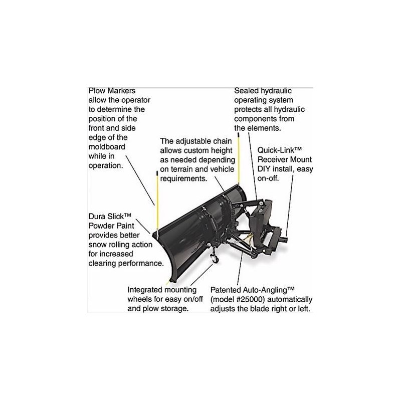 Meyer Products 80" Home Plow Auto Angle Hydraulic Snow Plow (25000)