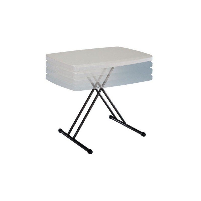 Lifetime 28240 Adjustable Folding Laptop Table TV Tray, 30 inch, Almond