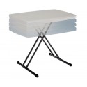 Lifetime 30 x 20 in. Personal Adjustable Height Folding Table (Almond) 28240
