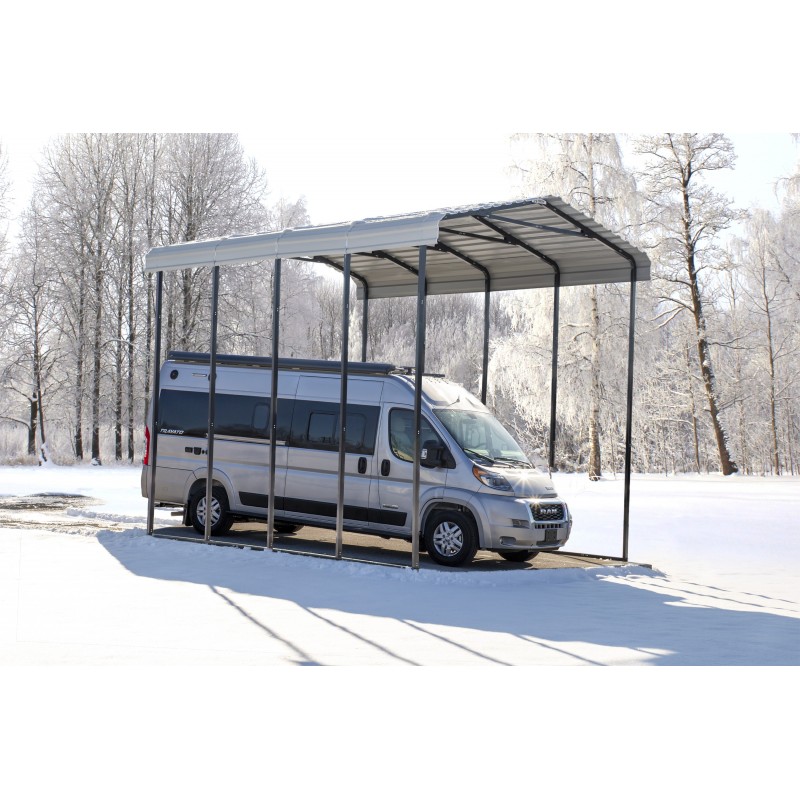 Arrow 14x20x14 Steel RV Carport Kit - Eggshell (CPH142014)