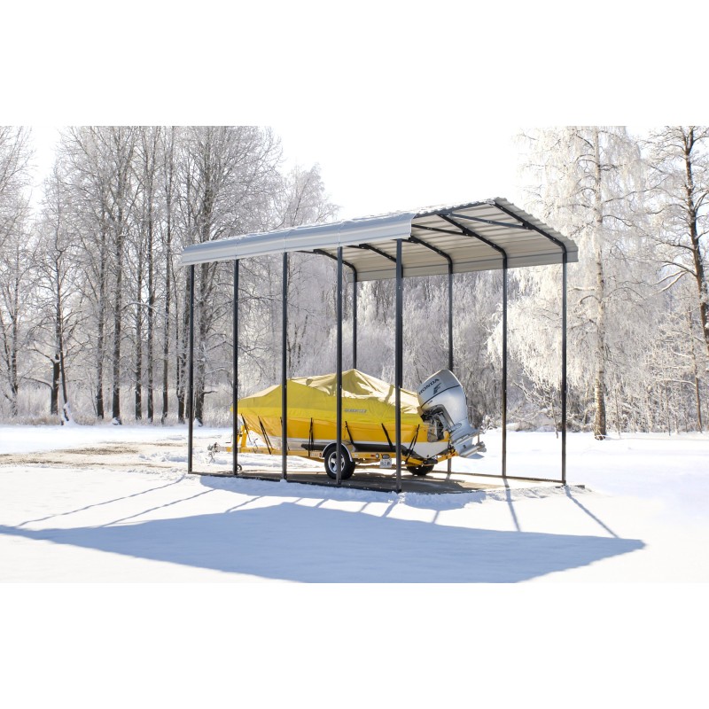 Arrow 14x20x14 Steel RV Carport Kit - Eggshell (CPH142014)