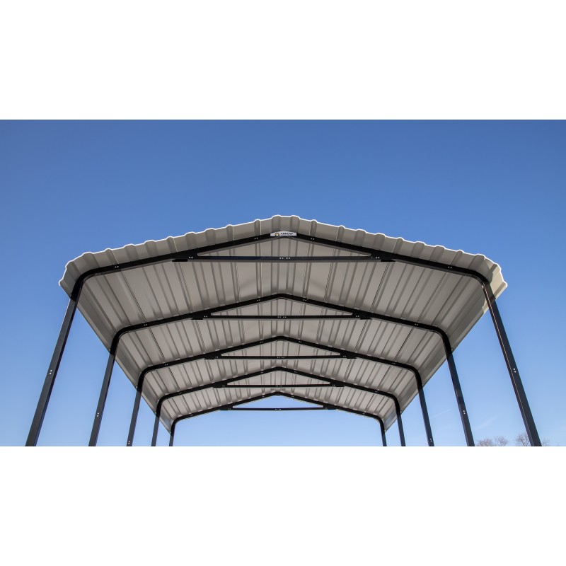 Arrow 14x20x14 Steel RV Carport Kit - Eggshell (CPH142014)