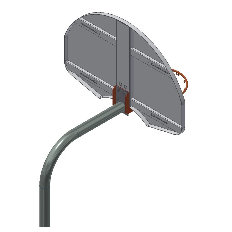 Gared 3-1/2" O.D. Unbraced Rear Mount Gooseneck Post, 3' Extension (GNA35R)