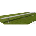 Gared 7' 6" Spectator Bench without Back, Portable (BE08PT)
