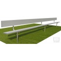 Gared 7' 6" Spectator Bench with Back, Inground (BE08IGWB)