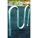 Gared 3' 3" Loop-Style Bike Rack, 5 Bikes, Powder Coated (BRL2-PC)