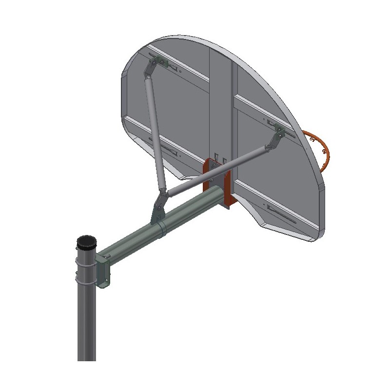 Gared 4-1/2" O.D. Rear Mount Adjustable Straight Post, 4' Extension (AAB45R)