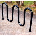 Gared 5' 3" Loop-Style Bike Rack, 7 Bikes, Powder Coated (BRL3-PC)