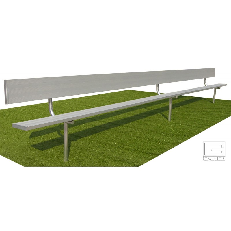 Gared 27' Spectator Bench with Back, Inground (BE27IGWB)