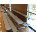 Gared 3-Row Low Rise Tip n' Roll Spectator Bleacher, 12" Plank, 7 ft 6 in (TRB0308LR)