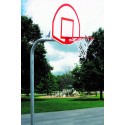 Gared 3-1/2" O.D. Front Mount Gooseneck Post with Braces, 3' Extension, 1750B Backboard, 39WO Goal (PK3535)