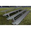 Gared 4-Row Low Rise Fixed Spectator Bleacher, 12" Plank, 8 ft, Double Foot Planks (GSNB0408DFLR)