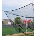 Gared Outdoor Batting Cage Net, 12' W x 12' H x 55' L, Baseball/Softball, 1-3/4" Black Mesh (4088)