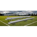 Gared 3-Row Fixed Spectator Bleacher without Aisle, 10" Plank, 15 ft (GSNB0315)