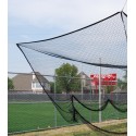 Gared Outdoor Batting Cage Net, 12' W x 12' H x 70' L, Multi-Sport, 3/4" Black Mesh (4087)