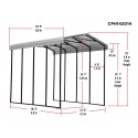 Arrow 14x20x14 Steel RV Carport Kit - Eggshell (CPH142014)