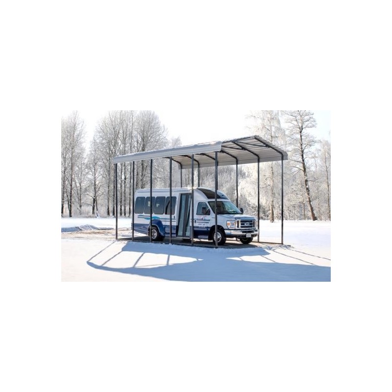 Arrow 14x24x14 Steel RV Carport Kit - Eggshell (CPH142414)