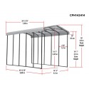 Arrow 14x24x14 Steel RV Carport Kit - Eggshell (CPH142414)