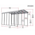 Arrow 14x29x14 Steel RV Carport Kit - Eggshell (CPH142914)