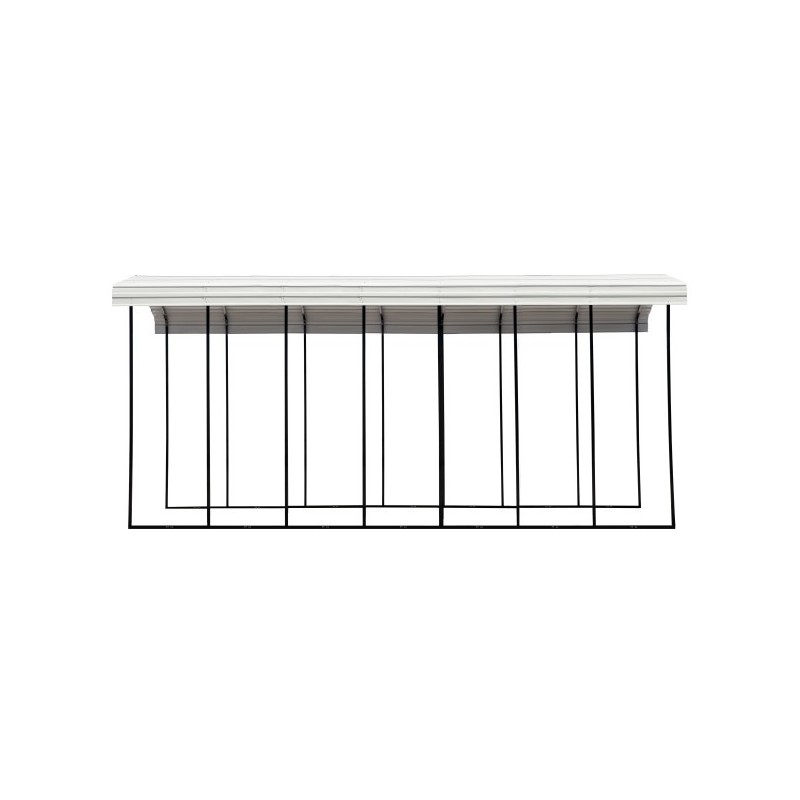 Arrow 14x33x14 Steel RV Carport Kit - Eggshell (CPH143314)