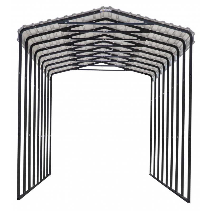 Arrow 14x38x14 Steel RV Carport Kit - Eggshell (CPH143814)