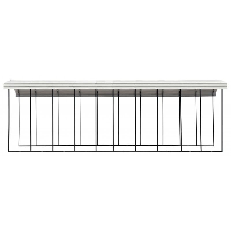 Arrow 14x47x14 Steel RV Carport Kit - Eggshell (CPH144714)