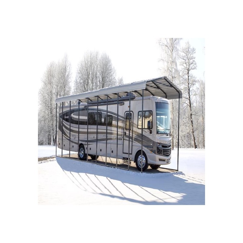 Arrow 14x51x14 Steel RV Carport Kit - Eggshell (CPH145114)