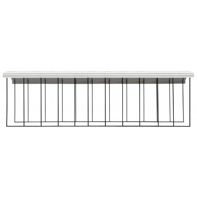 Arrow 14x51x14 Steel RV Carport Kit - Eggshell (CPH145114)