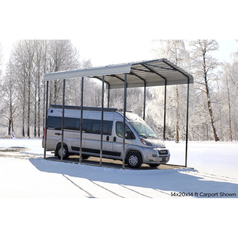 Arrow 14x33x14 Steel RV Carport Kit - Eggshell (CPH143314)