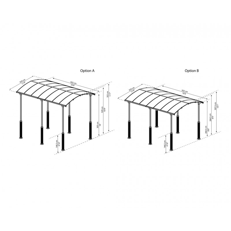 Palram Arcadia Alpine 12x16 Carport Kit (HG9125)