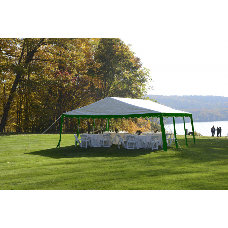 ShelterLogic 10x20 Party Tent Kit w/ Windows Green/White (25899)