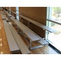 Gared 3-Row Low Rise Tip n' Roll Spectator Bleacher, 12" Plank, 27 ft (TRB0327LR)