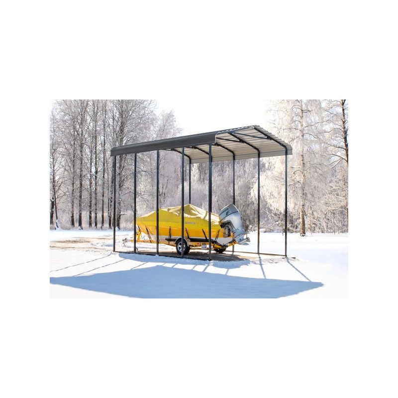 Arrow 14x20x14 Steel RV Carport Kit - Charcoal (CPHC142014)