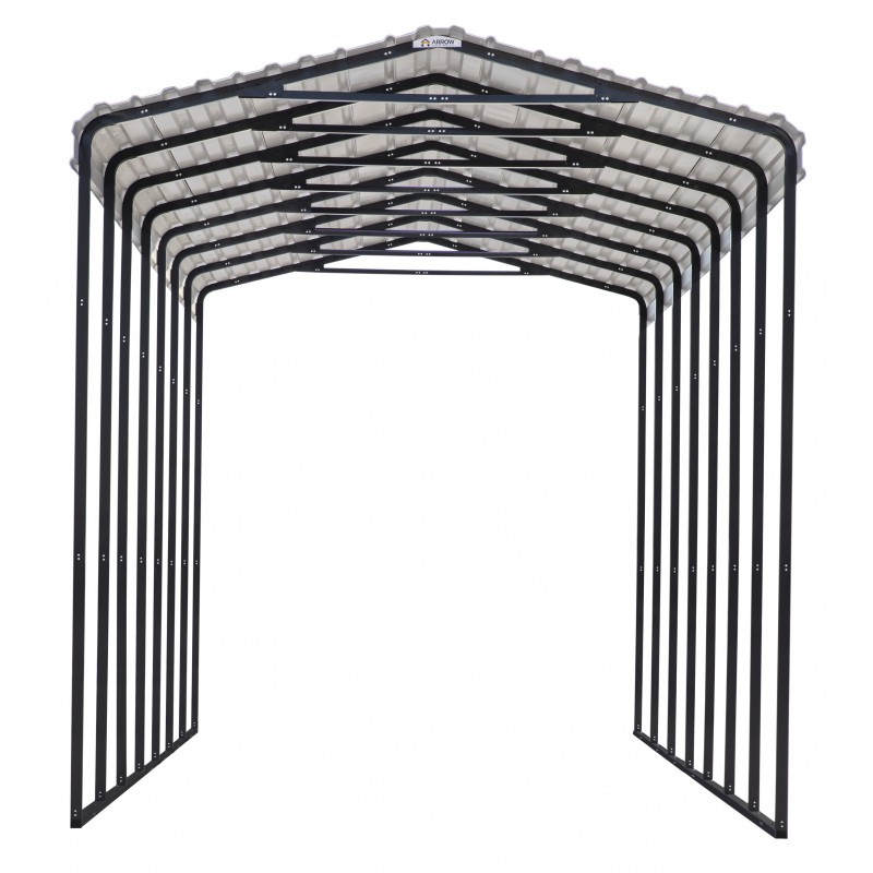 Arrow 14x33x14 Steel RV Carport Kit - Charcoal (CPHC143314)