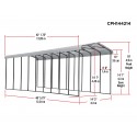 Arrow 14x42x14 Steel RV Carport Kit - Charcoal (CPHC144214)