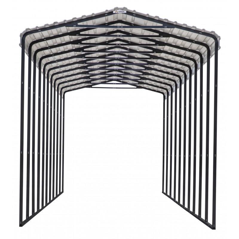 Arrow 14x47x14 Steel RV Carport Kit - Charcoal (CPHC144714)