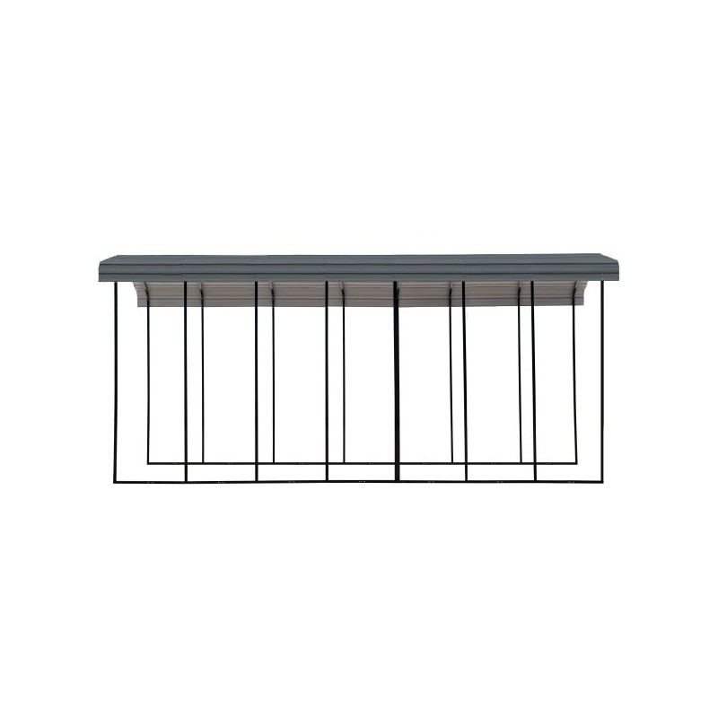Arrow 14x33x14 Steel RV Carport Kit - Charcoal (CPHC143314)
